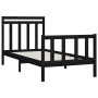 Estructura de cama madera maciza de pino negro 100x200 cm de vidaXL, Camas y somieres - Ref: Foro24-3107022, Precio: 133,54 €
