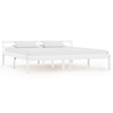 Estructura de cama sin colchón madera de pino blanco 160x200 cm en Camas y somieres | Comprar online en Foro24