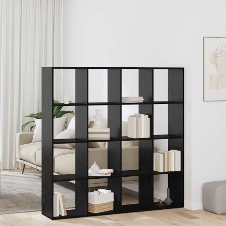 Estantería para libros Roble negro 137.5 x 29 x 137.5 cm