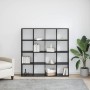 Estantería para libros Roble negro 137.5 x 29 x 137.5 cm