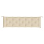 Cojines de banco de jardín 2 uds tela Oxford beige 180x50x7 cm
