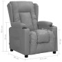 Sillón reclinable de cuero sintético gris