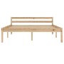 Estructura de cama sin colchón madera maciza de pino 120x200 cm