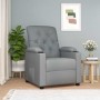 Sillón reclinable de tela gris claro