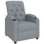 Sillón reclinable de tela gris claro