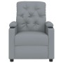 Sillón reclinable de tela gris claro