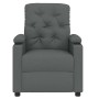 Sillón reclinable de tela gris oscuro