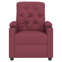 Sillón reclinable de tela rojo tinto