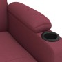 Sillón reclinable de tela rojo tinto