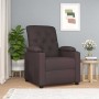 Sillón reclinable de tela marrón oscuro