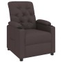 Sillón reclinable de tela marrón oscuro