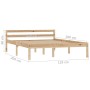 Estructura de cama sin colchón madera maciza de pino 120x200 cm