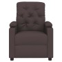 Sillón reclinable de tela marrón oscuro
