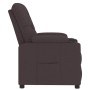 Sillón reclinable de tela marrón oscuro