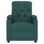 Sillón reclinable de tela verde oscuro