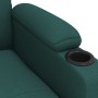 Sillón reclinable de tela verde oscuro