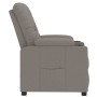 Sillón reclinable de tela gris taupe