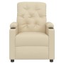 Sillón reclinable de tela crema