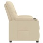 Sillón reclinable de tela crema