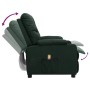 Sillón de masaje de tela verde oscuro