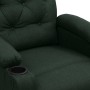 Sillón de masaje de tela verde oscuro