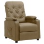 Sillón reclinable de cuero sintético color capuchino