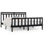 Solid black pine wood bed frame 200x200 cm by vidaXL, Beds and slatted bases - Ref: Foro24-3107052, Price: 206,53 €, Discount: %