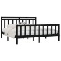 Solid black pine wood bed frame 200x200 cm by vidaXL, Beds and slatted bases - Ref: Foro24-3107052, Price: 206,53 €, Discount: %