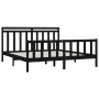 Solid black pine wood bed frame 200x200 cm by vidaXL, Beds and slatted bases - Ref: Foro24-3107052, Price: 206,53 €, Discount: %