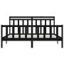 Solid black pine wood bed frame 200x200 cm by vidaXL, Beds and slatted bases - Ref: Foro24-3107052, Price: 206,53 €, Discount: %