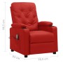 Sillón de masaje de cuero sintético rojo tinto