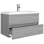 Mueble de baño con lavabo madera contrachapada gris Sonoma de vidaXL, Tocadores de baño - Ref: Foro24-3120346, Precio: 256,14 €