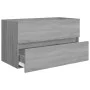 Badezimmerschrank aus grauem Sonoma-Sperrholz mit Waschbecken von vidaXL, Badezimmerwaschtische - Ref: Foro24-3120346, Preis:...