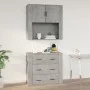 Armario de pared madera contrachapada gris hormigón 80x33x80 cm de vidaXL, Aparadores - Ref: Foro24-816588, Precio: 80,60 €, ...