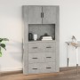 Wandschrank aus betongrauem Sperrholz, 80 x 33 x 80 cm von vidaXL, Sideboards - Ref: Foro24-816588, Preis: 82,05 €, Rabatt: %