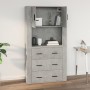 Wandschrank aus betongrauem Sperrholz, 80 x 33 x 80 cm von vidaXL, Sideboards - Ref: Foro24-816588, Preis: 82,05 €, Rabatt: %