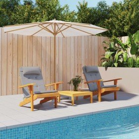 Cojines para silla Adirondack 2 uds tela Oxford gris Cojines para silla Adirondack 2 uds tela Oxford gris