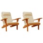 Cojines para silla Adirondack 2 uds tela Oxford beige