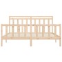 Estructura de cama de madera maciza de pino 200x200 cm de vidaXL, Camas y somieres - Ref: Foro24-3107048, Precio: 144,34 €, D...
