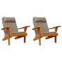 Cojines para silla Adirondack 2 uds tela Oxford gris taupe