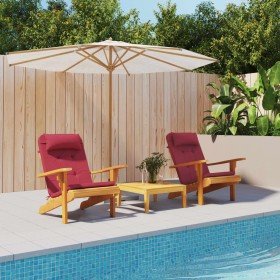 Cojines para silla Adirondack 2 uds tela Oxford rojo tinto Cojines para silla Adirondack 2 uds tela Oxford rojo tinto