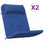Cojín de silla 2 pcs Azul 58 x 77 x 4.5 cm Tela Oxford