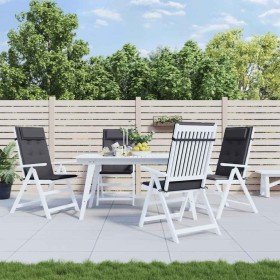 Cojines de silla respaldo alto 4 uds tela Oxford gris antracita Cojines de silla respaldo alto 4 uds tela Oxford gris antracita