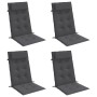 Cojines de silla respaldo alto 4 uds tela Oxford gris antracita