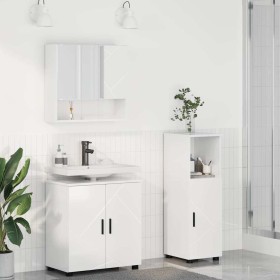 Juego de muebles de baño 3 pcs brillante 61 x 35 x 64 cm