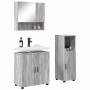 Juego de muebles de baño 3 pcs Gris sonoma 61 x 35 x 64 cm