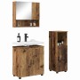 Juego de muebles de baño 3 pcs Madera vieja 61 x 35 x 64 cm