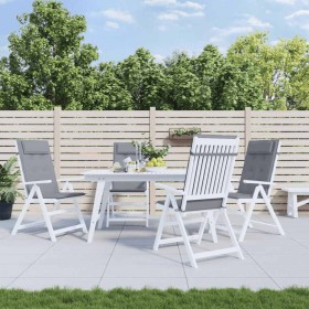 Cojines de silla con respaldo alto 6 uds tela Oxford gris Cojines de silla con respaldo alto 6 uds tela Oxford gris