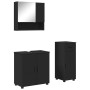 Juego de muebles de baño con cajón 3 pcs Negro 61 x 35 x 64 cm