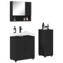 Juego de muebles de baño con cajón 3 pcs Negro 61 x 35 x 64 cm